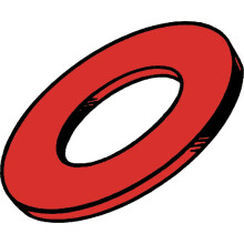 Kadee 208 Red Insulating Washers .015'' (4dz) HO