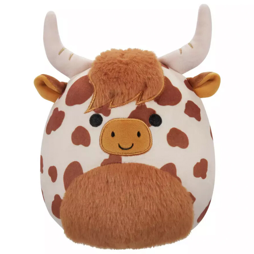 Squishmallows Alonzo The And Highland Cow 7.5" Plush Soft Toy Brown/White
