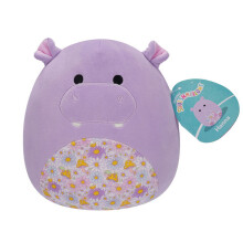 Squishmallows Hanna the Purple Hippo with Floral Belly 7.5" Plush Soft Toy