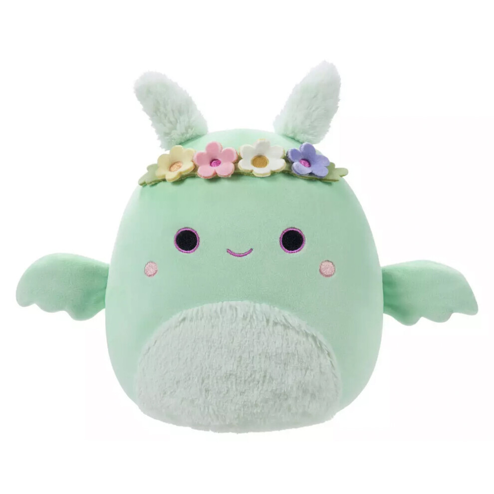 Squishmallows Tove the Mint Green Mothman w/Flower Crown 7.5" Plush Soft Toy