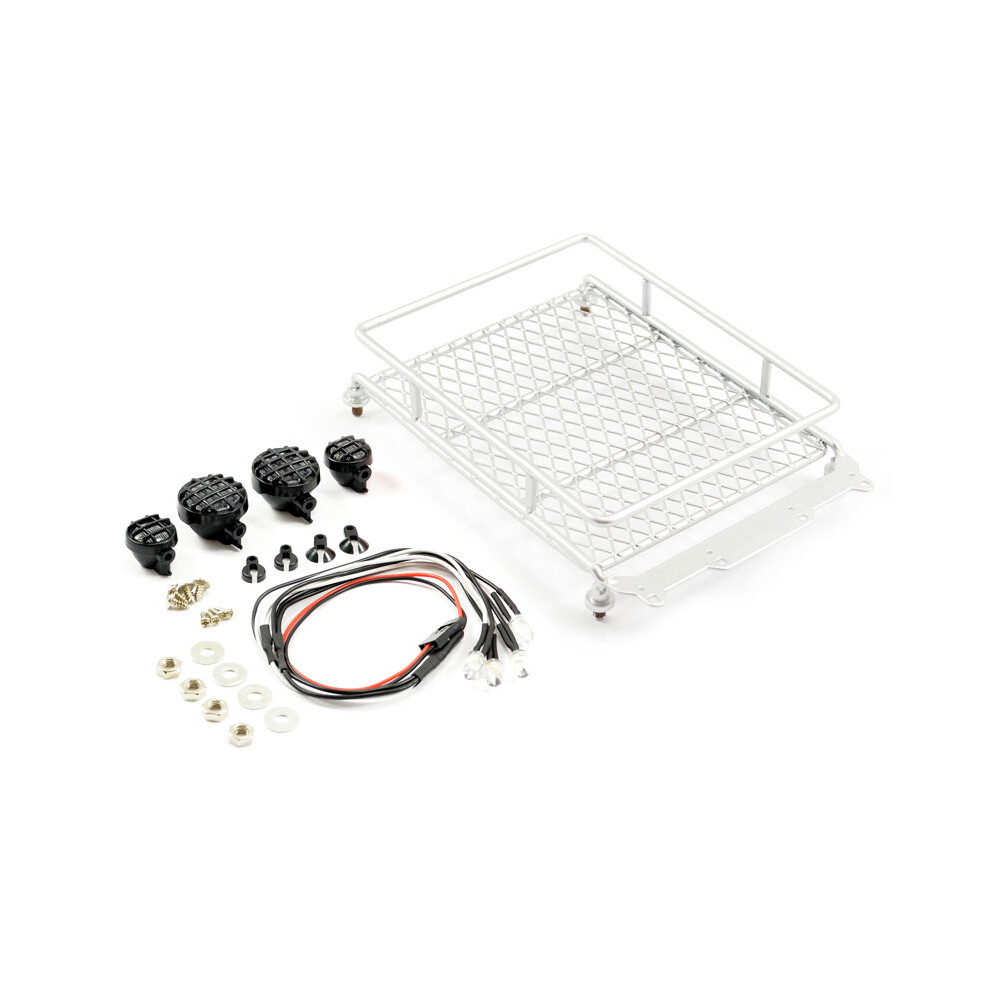 Fastrax Silver Aluminium Luggage Rack w/Led Lamps L130mm X W110mm FAST2301S-image-OPC-PDYVVNK-NEW