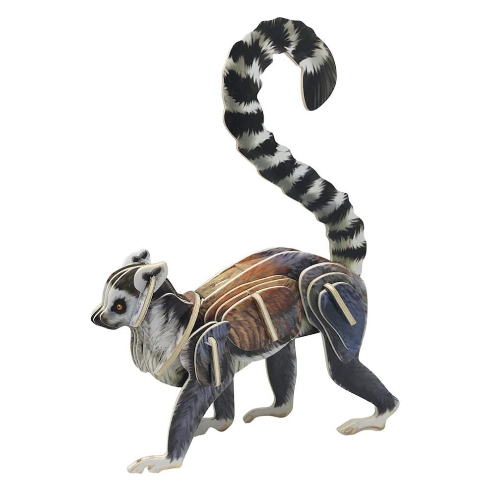 Toyway Ring-Tailed Lemur 3D Wooden Puzzle W4254-image-OPC-PDYVW92-NEW