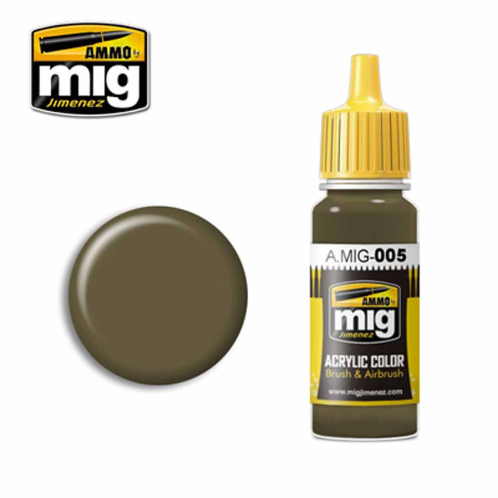 Mig Ammo Ammo By Mig Ral 7008 Graugrun Acrylic Waterbased Colour A.mig-005 17Ml