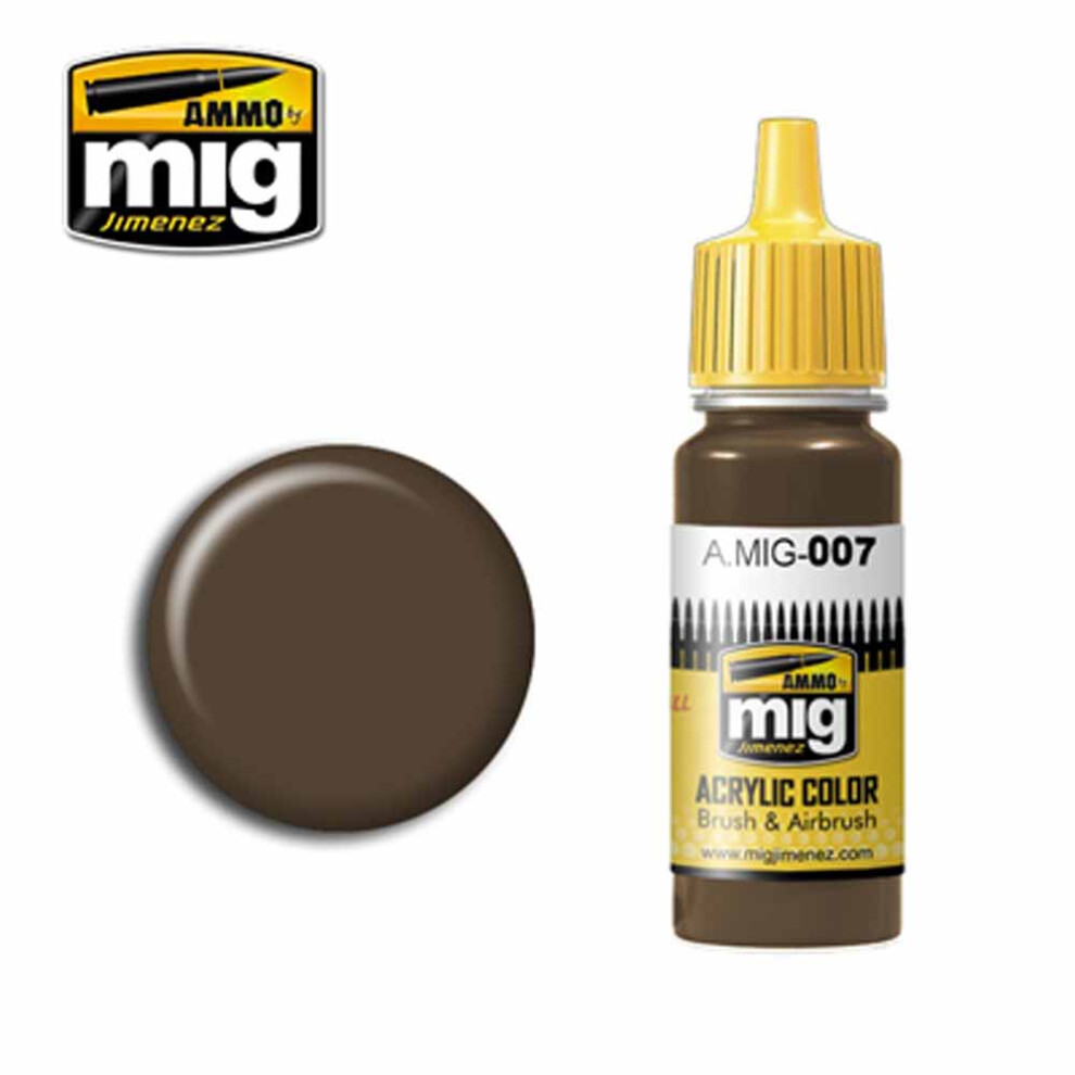 Mig Ammo Ammo By Mig Ral 7017 Dunkelbraun Acrylic Waterbased Colour A.mig-007 17Ml