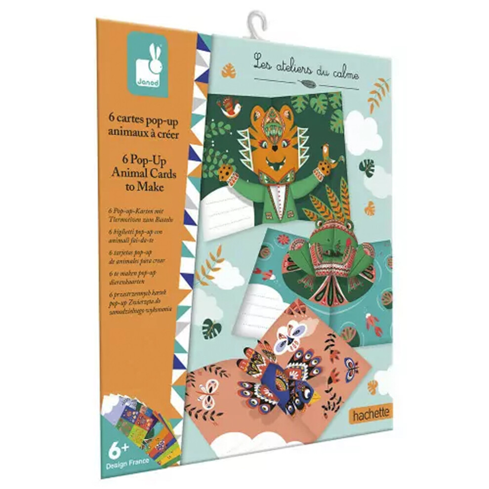 Janod 6 Pop-Up Animal Cards to Make Craft Kit J07987