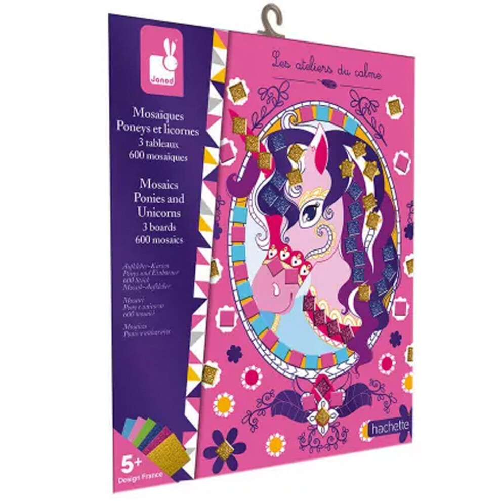 Janod Mosaics Ponies and Unicorns Craft Kit J07957