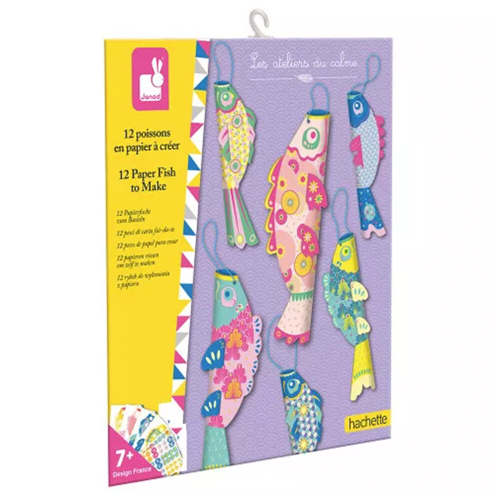 Janod 12 Paper Fish to Create Craft Kit J07730