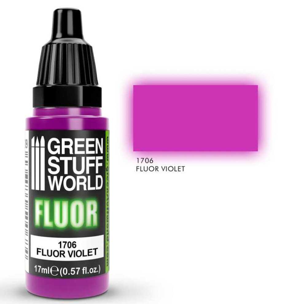 Green Stuff World Violet Fluor Model Paint 1706 17Ml