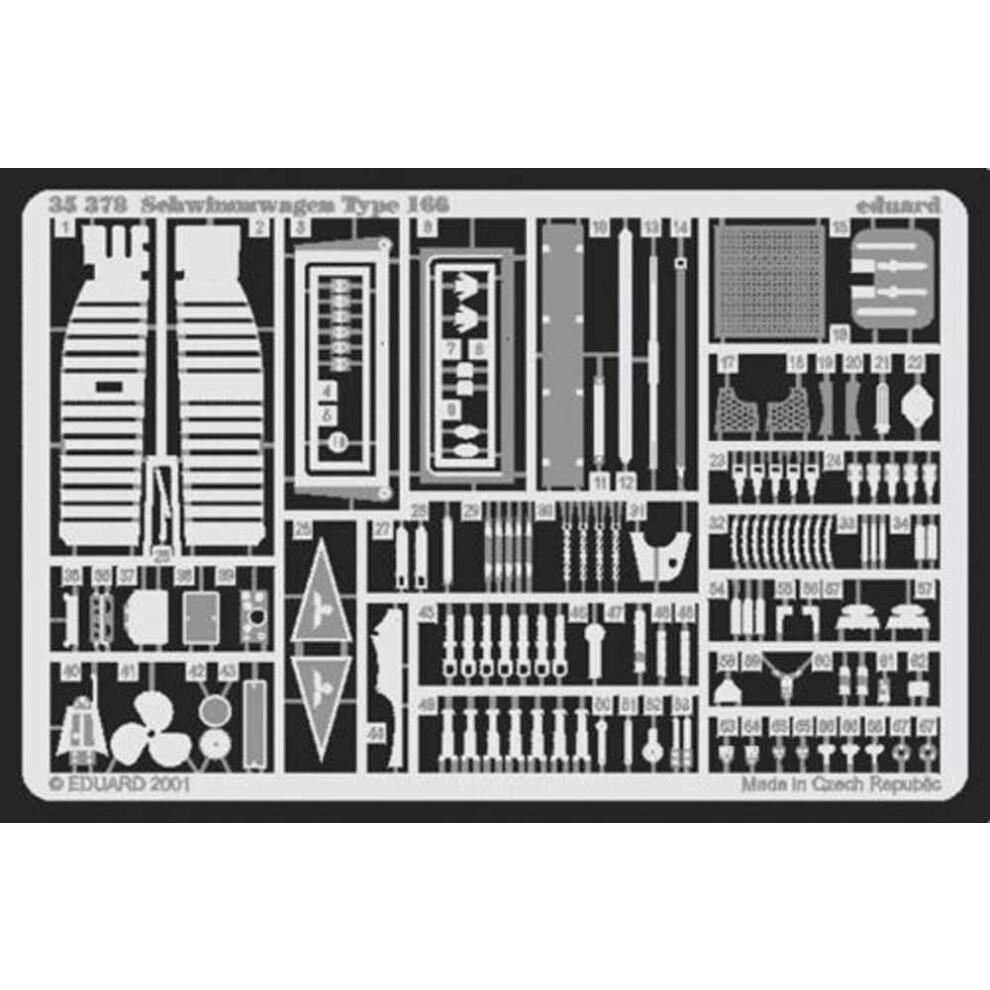 Eduard 35378 1:35 Etched Detailing Set For Tamiya Kits Schwimmwagen