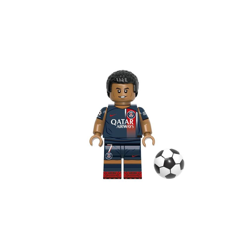 (Mbappe) Soccer Super Star Building Block Toy Messi Ronaldo Mini Figure Doll Abs Plastic