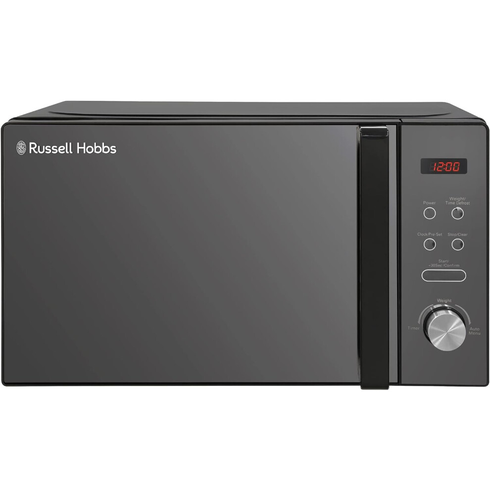 Russell Hobbs RHM2076B 20 Litre 800 W Black Digital Solo Microwave with 5 Power Levels, Automatic