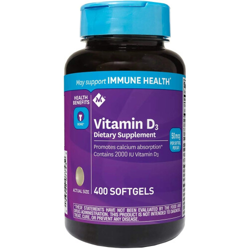 Member's Mark Vitamin D3, 50 mcg, 400 ct.