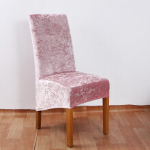 (blush pink) set of 4 Crushed Velvet Dining Chair Covers