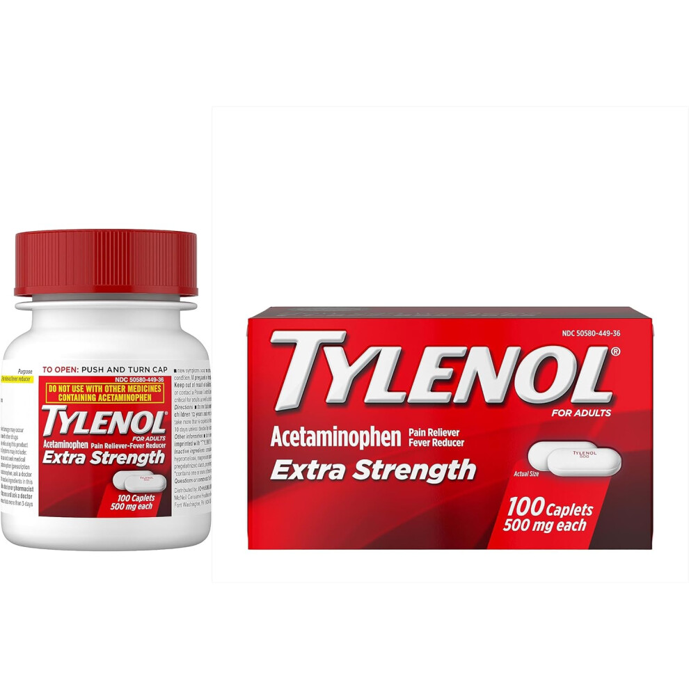 Tylenol Extra Strength Pain Relief Caplets, 500 mg Acetaminophen, 325 ct.