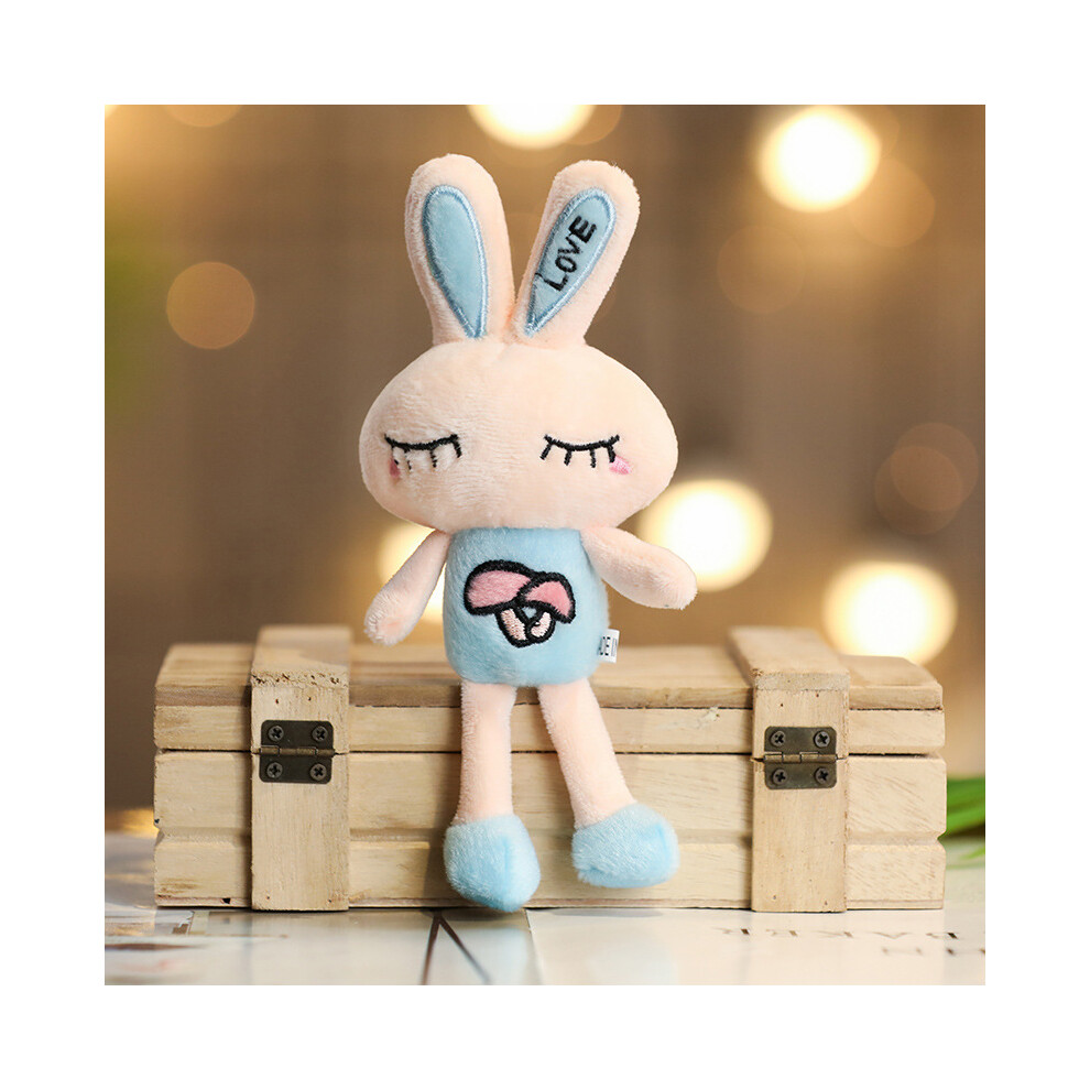 (Blue) Adorable Mini Plush Bunny Rabbit Doll Soft Stuffed Animal For Party Favors