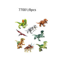 Ensemble de 8 pièces Jurassic World Park – Blocs de construction et figurine de dinosaure – Jouets pour enfants, coffret cadeau