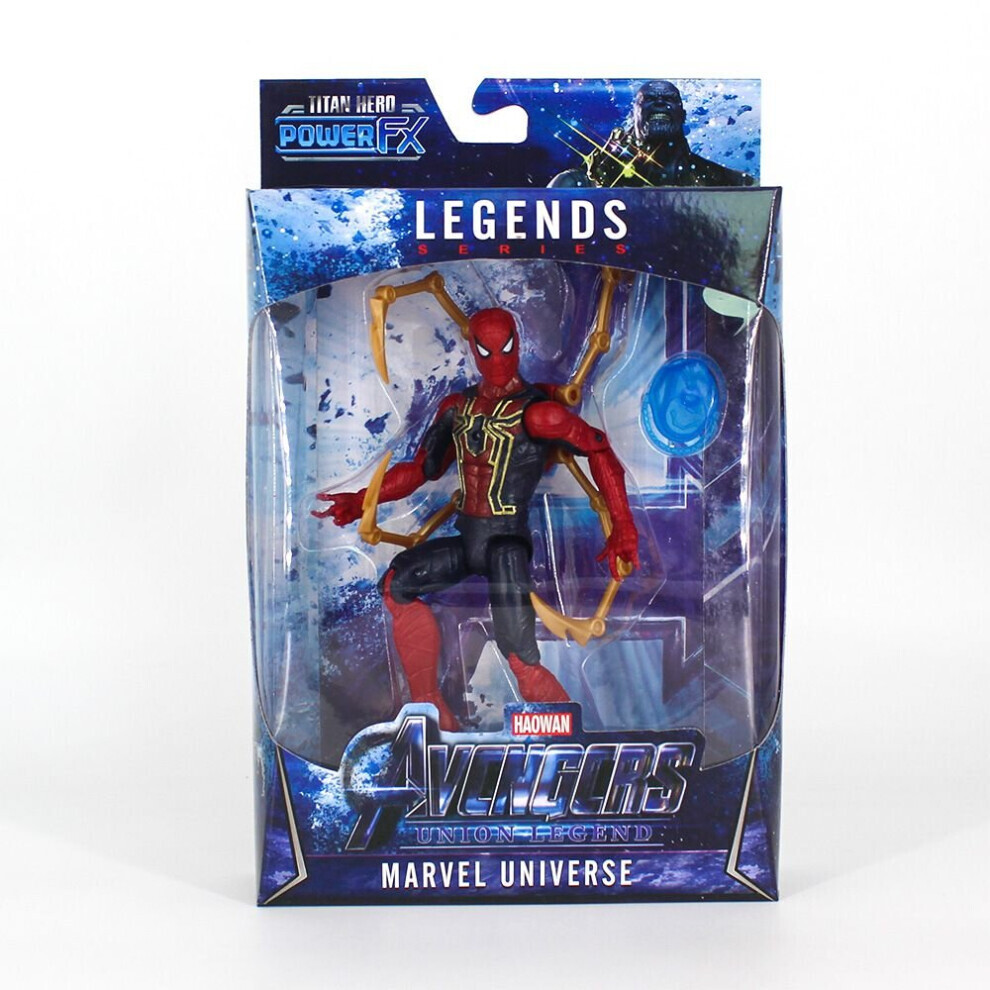 (Spiderman) New Avengers Infinity War LED Action Figures Doll Captain Kids Gift Toys 16cm