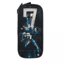 (3) Ronaldo Fashion Football Pencil Case CR7 Pen Box Bag Girls Boys Large Storage Students School Cosmetic Pencilcases