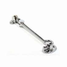 Dzina Cabin Hook Silent Latch Shed Gate Door 100mm (4 Inch) Polished Chrome