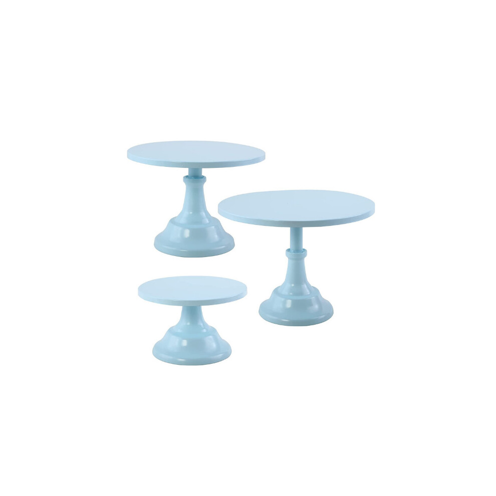 (Light blue set) European Metal Cake Stand Milk Tea Shop Dessert Snack High Tray