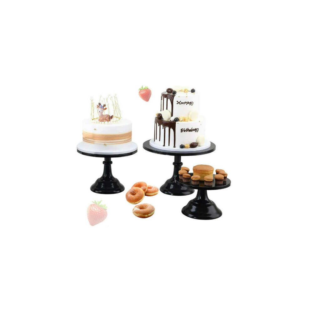 (Black set) European Metal Cake Stand Milk Tea Shop Dessert Snack High Tray