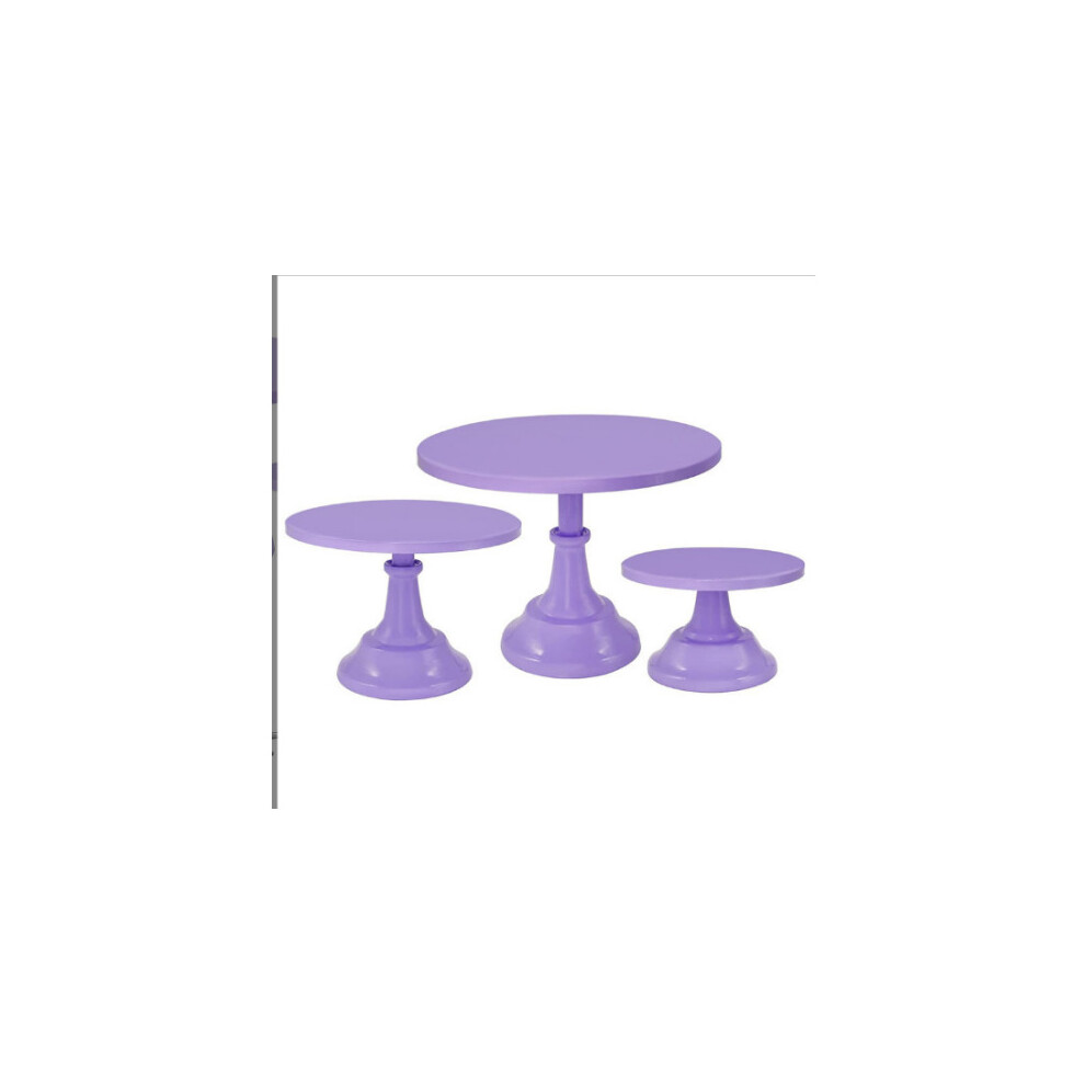 (Set of purple) European Metal Cake Stand Milk Tea Shop Dessert Snack High Tray