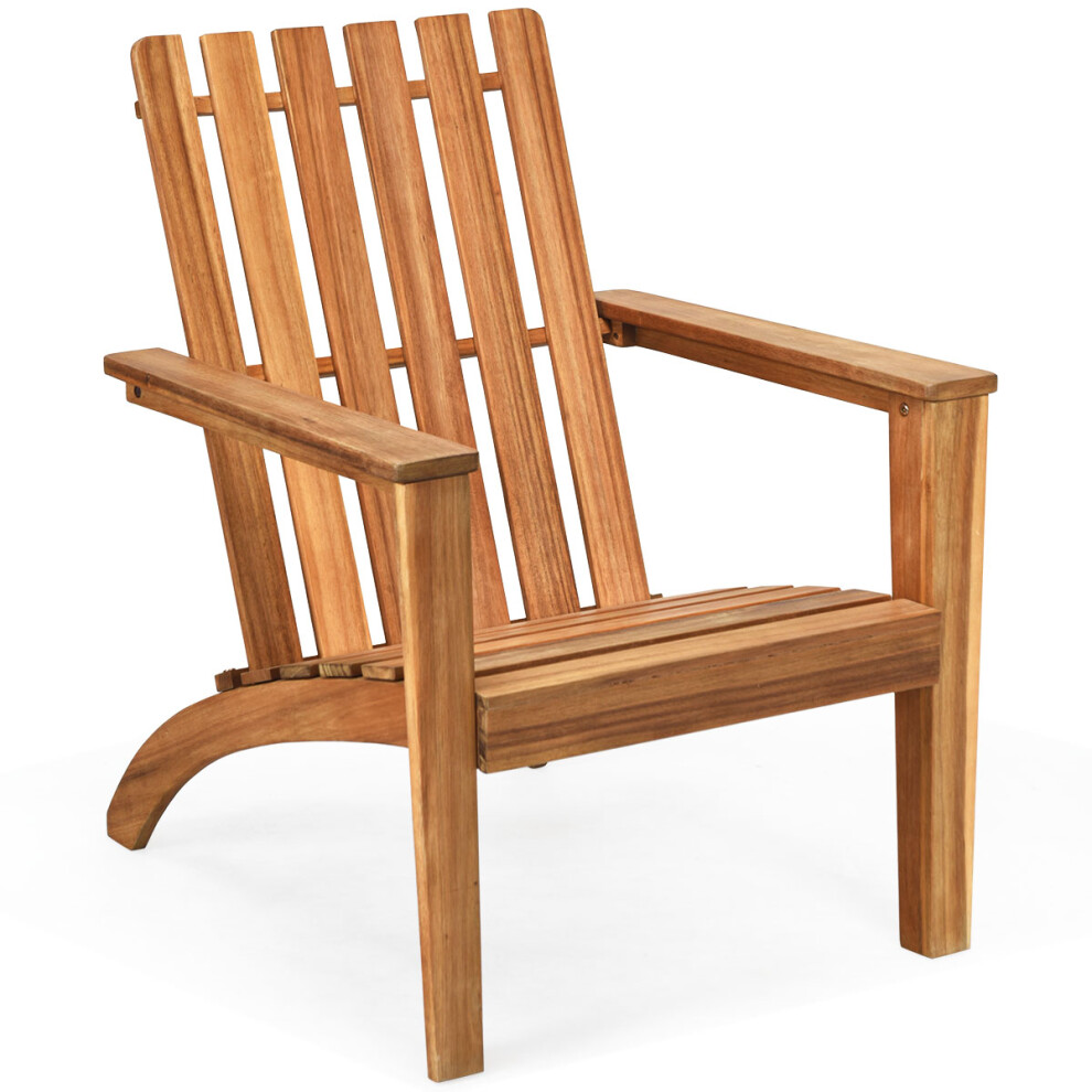 Wood Adirondack Chair Patio Chair with Solid Acacia Wood