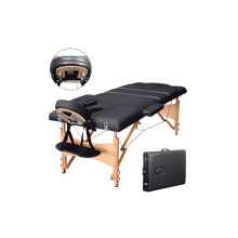 (Black) Portable 3-Section Massage Bed Table