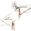 Vesgantti (Beige White) Portable 3-Section Massage Bed Table 3