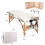 Vesgantti (Beige White) Portable 3-Section Massage Bed Table 7