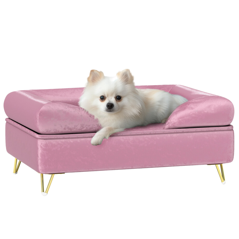 Dog Sofa Pet Couch w/ Removable Backrest For Small Medium Dogs