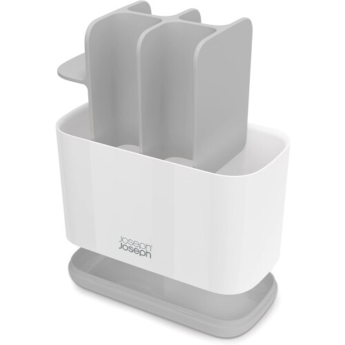 Joseph Joseph Joseph Joseph Easy-Store - Large Toothbrush Holder Caddy, Bathroom Storage - White/Grey 2