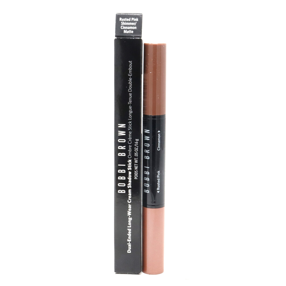 (Rusted Pink Shimmer/Cinnamon Matte) Bobbi Brown Dual-Ended Long-Wear Cream Shadow Stick  0.05oz/1.6g New With Box