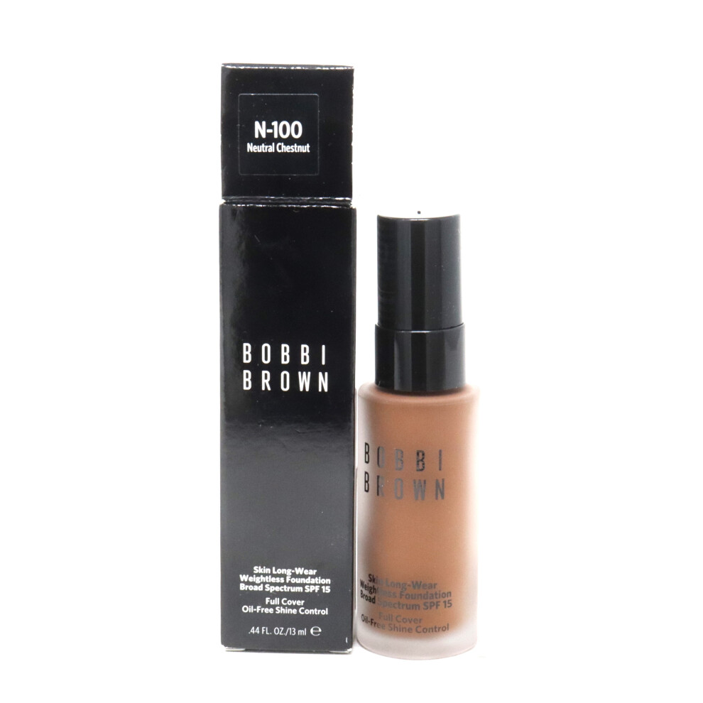 (N-100 Neutral Chestnut) Bobbi Brown Skin Long-Wear Foundation Spf 15  0.44oz/13ml New With Box