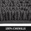 (Grey Bath Mat) Chenille Bath Mats Shower Floor Mat Bathroom Rug 5