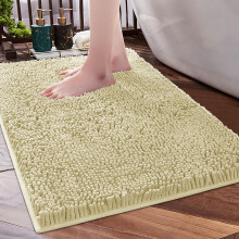 (Cream Bath Mat) Chenille Bath Mats Shower Floor Mat Bathroom Rug