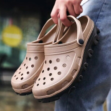 (UK 13--EU48, Khaki) Mens Garden Clogs Slip on Mules Sandal Beach Pool Chef Hospital Size 3-14 New