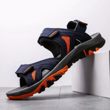 (Blue, UK 7) Mens Summer Sandals Wide Fit Walking Hiking Trekking Sports Sandals Beach Shoes*