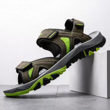 (Green, UK 9) Mens Summer Sandals Wide Fit Walking Hiking Trekking Sports Sandals Beach Shoes*