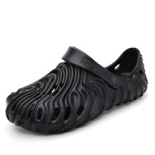 (UK4-EU37, Black) Mens Womens Summer Casual Shoes Outdoor Sandals Hole Shoes Couples Beach Slipper