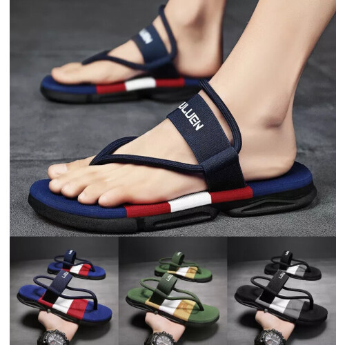 UK Men's Summer Outdoor Beach Sandals Flip-Flops Holiday Slippers Non-slip  Shoes