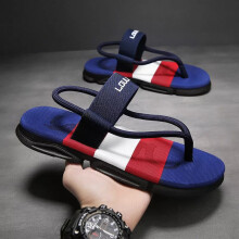 (EU 43 (Foot length:10.2"~10.4"), Blue) UK Men's Summer Outdoor Beach Sandals Flip-Flops Holiday Slippers Non-slip Shoes