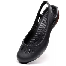 (Black, Size 37-38) UK Sweet Womens Slingbacks Flats Shoes 8 Colors Beach Slip On Hollow Out Sandals