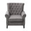 Living And Home (Grey) Tufted Upholstered Wingback Armchair 5