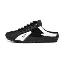 (44, Black) Men Slip on Mule Sneakers Men Casual Sports Shoes Backless Sneakers for