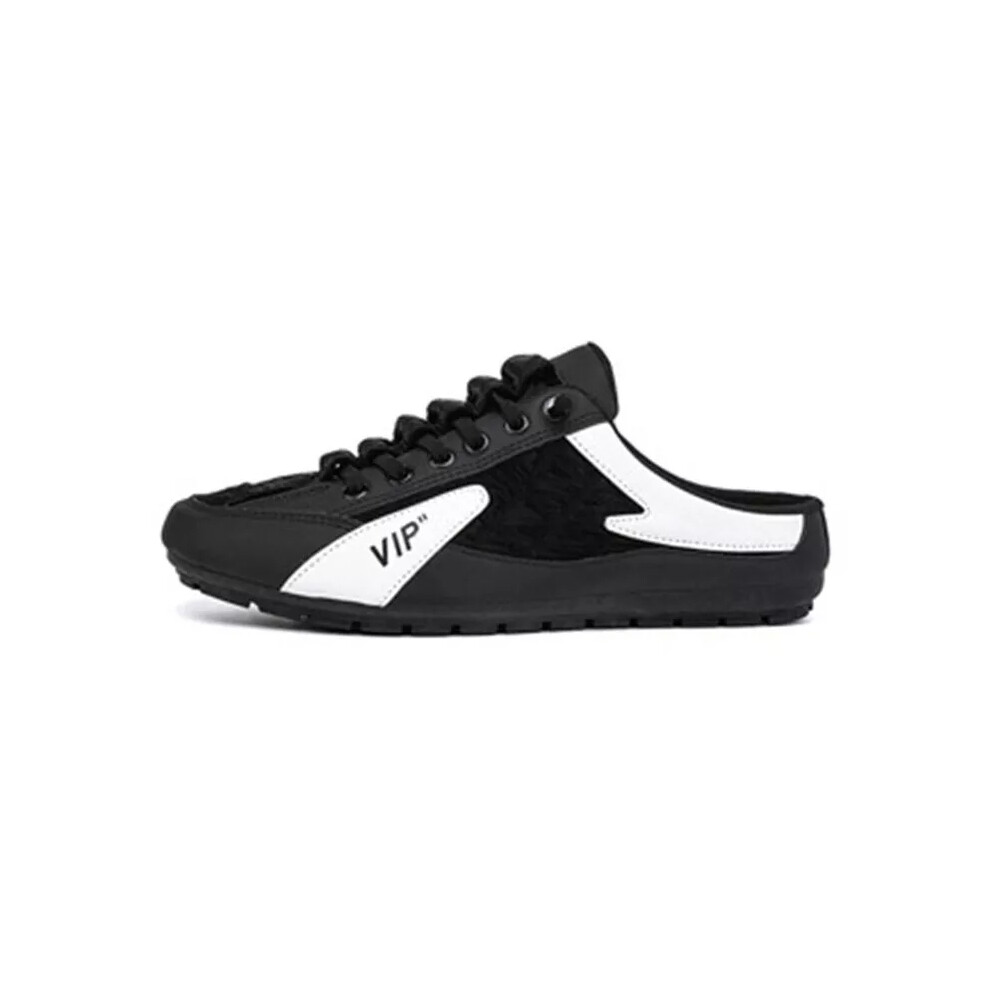 (43, Black) Men Slip on Mule Sneakers Men Casual Sports Shoes Backless Sneakers for