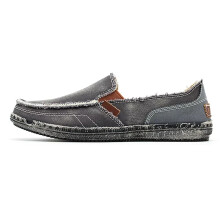 (Grey, UK Size 9/EU 43) Men Flats Slip On Loafers Mens Stylish Comfort Boat Shoes Walking Lightweight