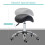Homcom HOMCOM PU Leather Saddle Stool w/ Moulded Padded Seat Adjustable Height Black 3