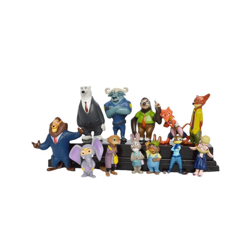 12Pcs Zootopia Zootropolis Judy Hopps Nick Wilde Mr Big Mini Action Figures Toys