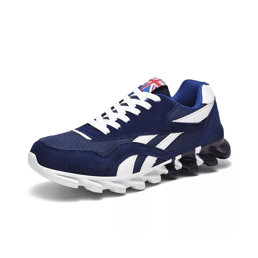 (Blue, UK9=EU43) Men's Trainers Fitness Running Outdoor Non-slip Casual Walking Sports Shoes Gym